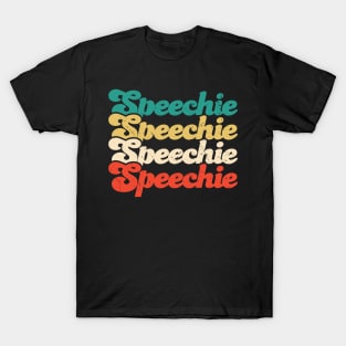 Im Just Speechie - Vintage Retro SLP Shirt for Speech Therapist T-Shirt